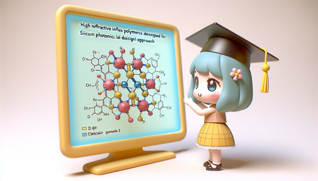 실리콘 포토닉스용 고굴절률 폴리머 개발: 분자 설계 접근